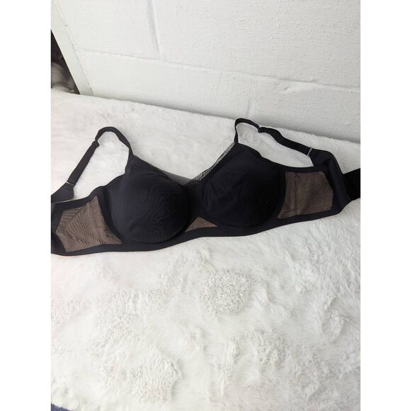 Honeylove Crossover Wireless‎ Bra Black Tan size XL - Picture 1 of 8